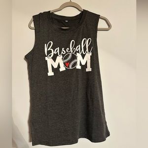 “baseball mom” muscle tee
